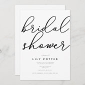 ブライダルモダンエレガントシャワーへの招待 招待状 (正面/裏面)