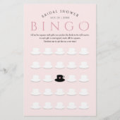 ブライダルモダンピンクティーパーティービンゴティーカップパターン (正面)