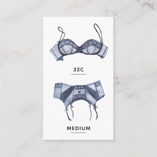 ブライダルランジェリーサイズ挿入カード エンクロージャーカード (正面)