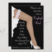 ブライダルランジェリーシャパーソナライズされたワーエスニック 招待状 (正面/裏面)