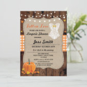 ブライダルランジェリーシャワーパーティーパンプキン秋インラブ 招待状 (スタンド正面)