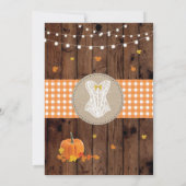 ブライダルランジェリーシャワーパーティーパンプキン秋インラブ 招待状 (裏面)