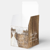 ブライダルランチョンイン素朴ウッドアンドレースデザイン フェイバーボックス (オープン)