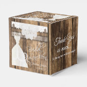 ブライダルランチョンイン素朴ウッドアンドレースデザイン フェイバーボックス (裏面サイド)