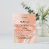 ブライダルランチョンバラ金ゴールドサテンシルク インビテーションポストカード (スタンド正面)