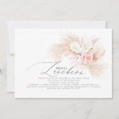 ブライダルランチョンパンパスグラスフローラエキゾチックなシャワー 招待状 (正面)