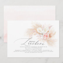 ブライダルランチョンパンパスグラスフローラエキゾチックなシャワー