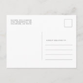 ブライダルランチョンユーカリグリーナリーウォーター色 インビテーションポストカード (裏面)