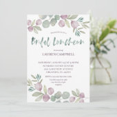 ブライダルランチョンユーカリプトゥスウォーターカラー 招待状 (スタンド正面)