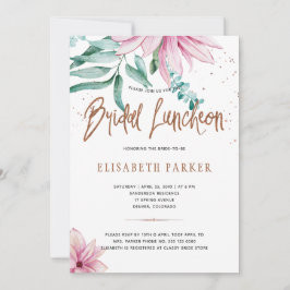 ブライダルランチョン赤面ピンク銅ブライダルシャワー 招待状