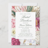 ブライダルルンチョンウォーターカラーフローラブライダルシャワー 招待状 (正面)