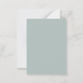 ブライダルルンチョンウォーターカラーユーカリプスグリーンリー ノートカード (裏面)