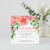 ブライダルルンチョンモダンフローラコーラルピンクロセス 招待状 (スタンド正面)