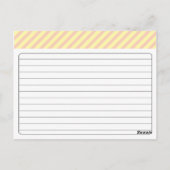 ブライダルレシピカード – オレンジと黄色 ポストカード (裏面)