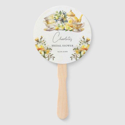 ブライダルレモンティーパーティーヴィンテージ写真 ハンドファン (正面)