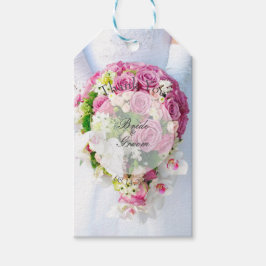 ブライダルレースフラワーブーケ結婚ーズ ギフトタグ