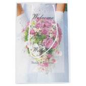 ブライダルレースフラワーブーケ結婚ーズ ミディアムペーパーバッグ (正面)