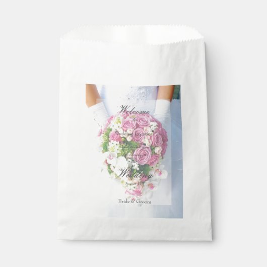 ブライダルレースフラワーブーケ編集可能結婚ズ フェイバーバッグ (正面)