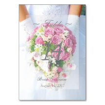 ブライダルレース花結婚編集可能テーブル番号