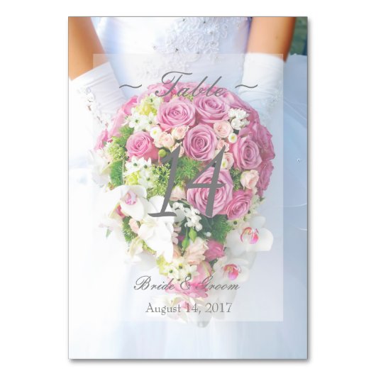 ブライダルレース花結婚編集可能テーブル番号 テーブルナンバー (正面)