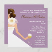 ブライダルワインアンサンブル(薄紫) 招待状 (正面/裏面)
