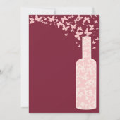 ブライダルワインパーティーボルドーピンク蝶ボホ 招待状 (裏面)