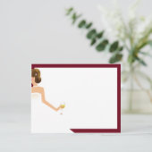 ブライダルワインブルネッ空白のトバーガンディカード4x6 招待状 (スタンド正面)