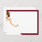 ブライダルワインブルネッ空白のトバーガンディカード4x6 招待状 (正面/裏面)