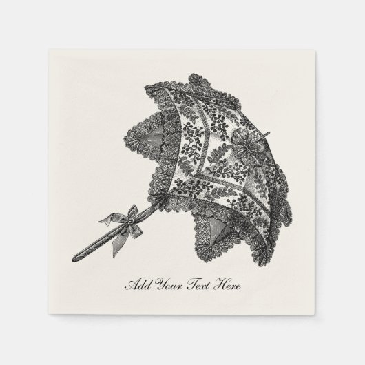 ブライダルヴィンテージ傘 スタンダードカクテルナプキン (正面)