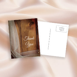 ブライダルヴェイルバーンウッドカントリーウェディングサンキュー ポストカード