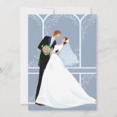 ブライダル抱擁石板結婚式招待状 招待状 (正面)