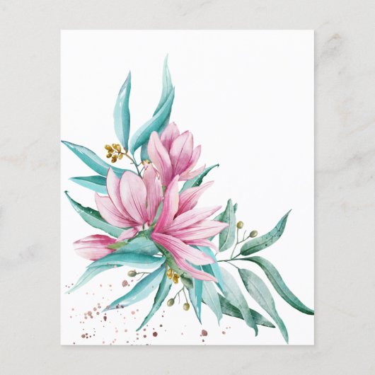 ブライダル昼食会フローラブライダルシャワー招待 (裏面)