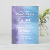 ブライダル昼食会 | パステルラベンダーパープルブルー 招待状 (スタンド正面)