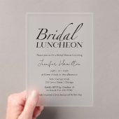 ブライダル昼食会 |ブラック&ホワイトブライダルシャワー アクリル招待状 (インサイチュ (ポータブル))