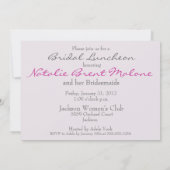 ブライダル昼食会 招待状 (裏面)