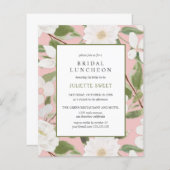 ブライダル昼食会 |白い花葉色ピンク (正面/裏面)