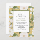 ブライダル昼食会 |白い花葉色黄 (正面/裏面)