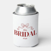 ブライダル時代｜赤いリボンのリボンスケッチの結婚式 缶クーラー (缶正面)