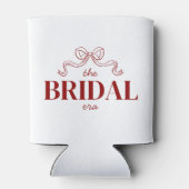 ブライダル時代｜赤いリボンのリボンスケッチの結婚式 缶クーラー (裏面)