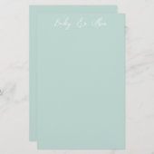 ブライダル無地のパーソナライズされた 便箋 (正面/裏面)