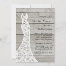 ブライダル素朴シャワーの招待状