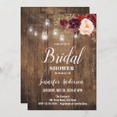 ブライダル素朴シャワーへの招待 (正面/裏面)