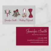 ブライダル結婚のベルフローラ弓の牧師の高官 名刺 (正面/裏面)