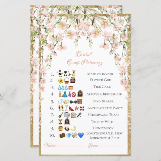 ブライダル絵文字アフリカ系アメリカ人への回答 (正面/裏面)