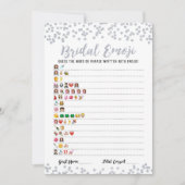 ブライダル絵文字ゲームと回答ブライダルシャワーカード 招待状 (正面)