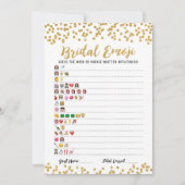 ブライダル絵文字ゲームと回答ブライダルシャワーカード 招待状 (正面)