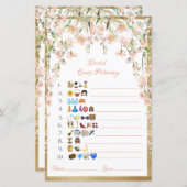 ブライダル絵文字コーカサスのゲーム紙シート (正面/裏面)