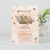ブライダル茶パーティーフローラ秋ブライダルシャワー 招待状 (スタンド正面)