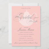 ブライダル茶銀茶ポットエレガントブライダルシャワーイン 招待状 (正面)