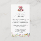 ブライダル茶 |レシピ要求エンクロージャカード エンクロージャーカード (正面)